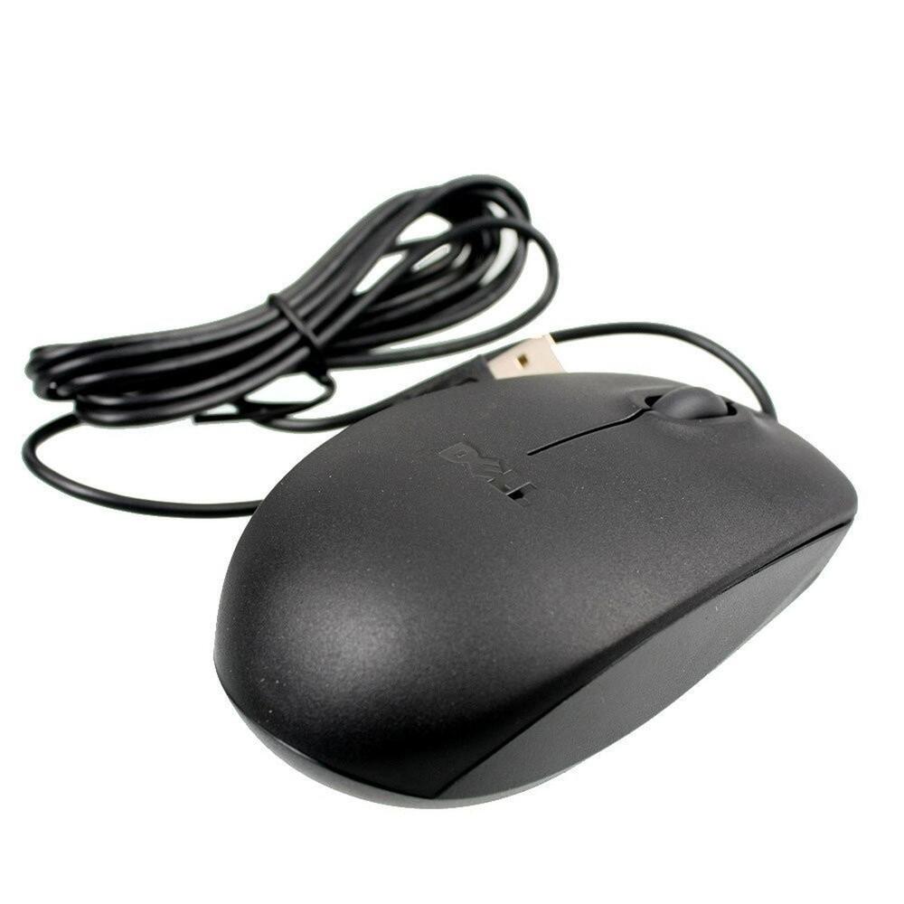 Genuine DELL 09RRC7 MS111-L Optical USB WIRED Scroll Mouse mice Look Black